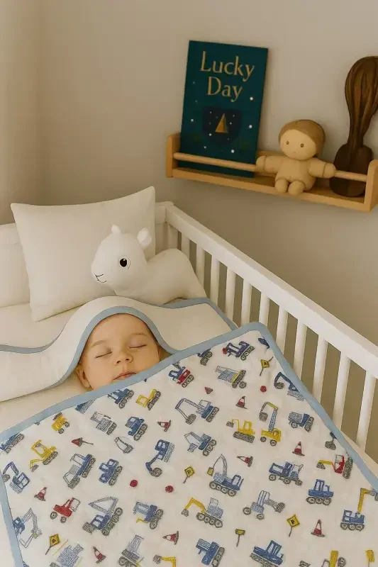 Double-Sided Muslin Baby Blanket, Multi-Purpose Muslin Swaddle, Muslin Baby Blanket 100x100 - 2