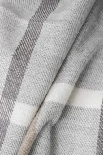 Double Sided Shawl Shawl03-a3-Gray - 4