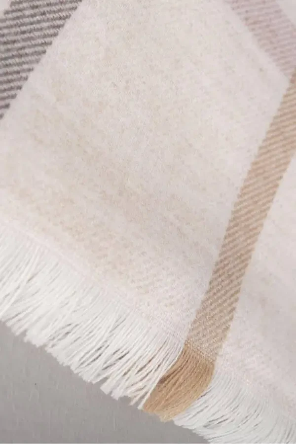 Double Sided Shawl Shawl03-a3-Stone - 6