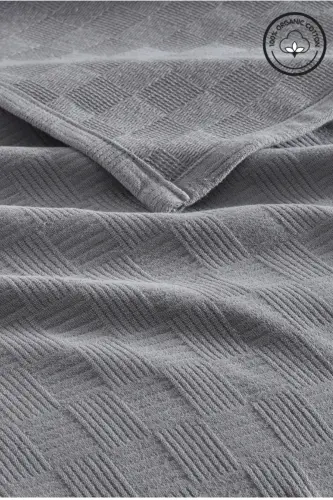 Double Size 100% Cotton Small Checkered Pattern Bedspread Hotel Type Luxury Bedspread White/colored - 6