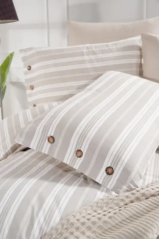 DOUBLE SIZE 4 PIECE PIQUE SET ESTIVO BEIGE-BEIGE - 5