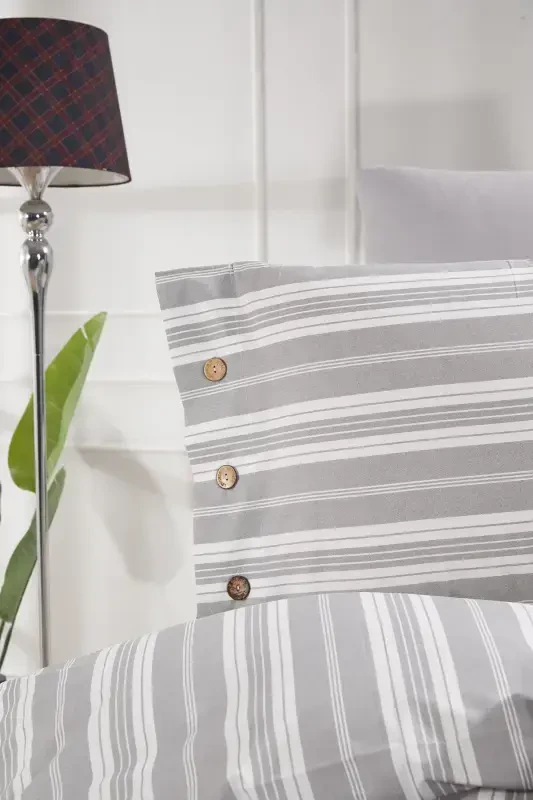 DOUBLE SIZE 4 PIECE PIQUE SET ESTIVO Gray-Gray - 4