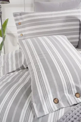 DOUBLE SIZE 4 PIECE PIQUE SET ESTIVO Gray-Gray - 6