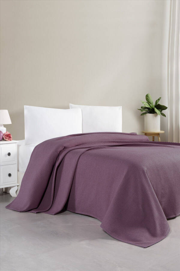 Double Waffle Blanket, Cotton Woven High Quality Bedspread - 200x230cm - 4