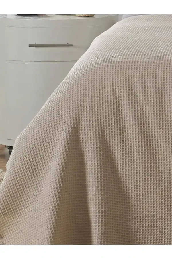 Double Waffle Pattern Bedspread Hotel Type Luxury Pike - 4