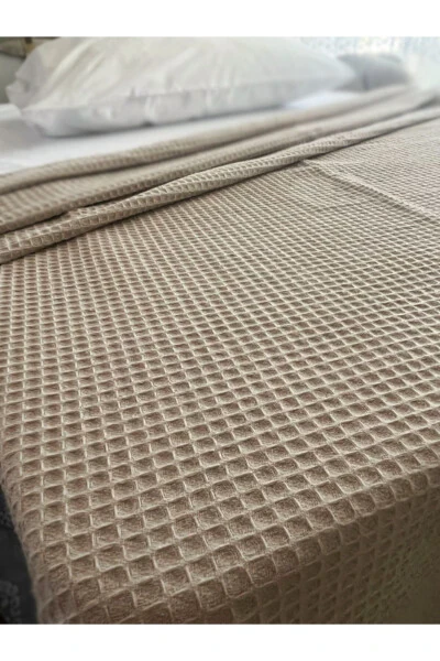 Double Waffle Pattern Bedspread Hotel Type Luxury Pike - 6