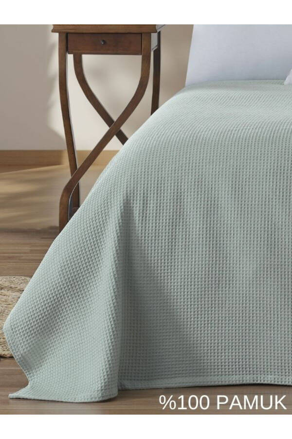 Double Waffle Patterned Bedspread Hotel Type Luxury Pike - 3