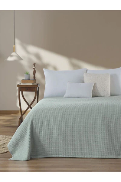 Double Waffle Patterned Bedspread Hotel Type Luxury Pike - 5