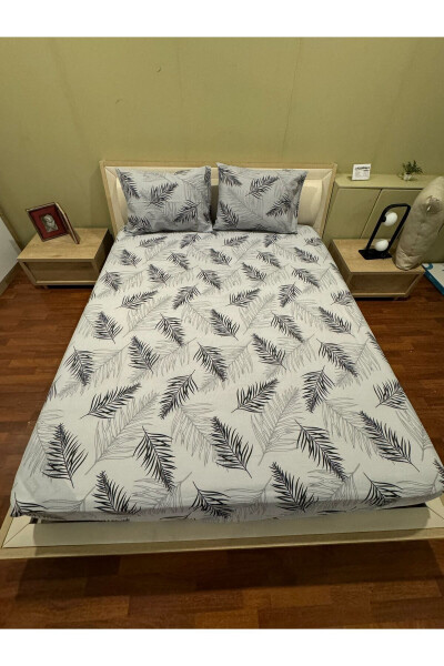 Double Welsoft Puffy Sleeping Set (WITH ELASTIC SHEET) Grey Feather - 8