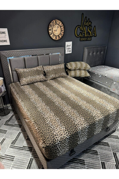 Double Welsoft Puffy Sleeping Set (With Fitted Sheet) Leopard - 6