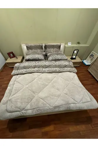 Double Welsoft Puffy Sleeping Set (With Fitted Sheet) Leopard - 5