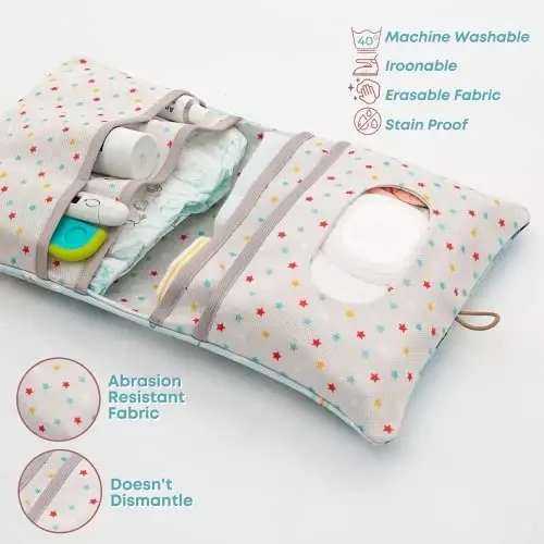 DOUGH Baby Diaper Bag Organizer – Travel-Friendly, Compact & Foldable | Stroller Pouch for Newborn Essentials – Must-Have for Boys & Girls (Dream) - 2