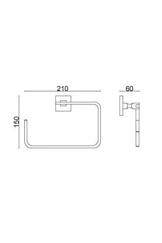 DOVE ROUND TOWEL RAIL BRASS MATERIAL (10 YEAR WARRANTY) - ÇELİK BANYO (1)