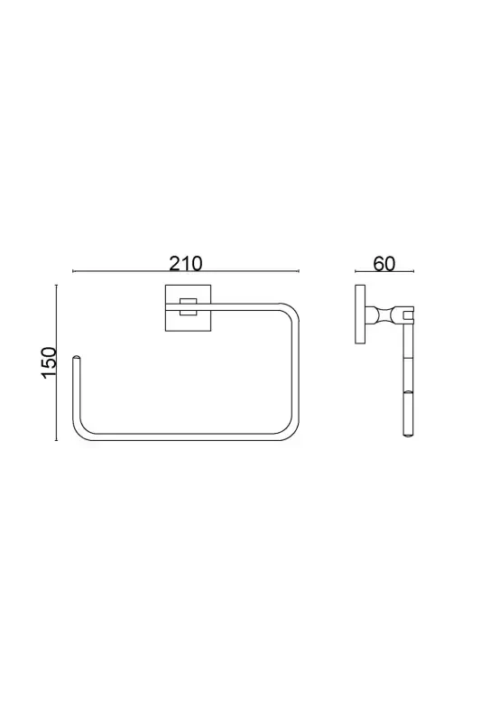 DOVE ROUND TOWEL RAIL BRASS MATERIAL (10 YEAR WARRANTY) - 2