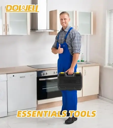 DOWELL 10 Piece Small Tool Kit,Mini Portable Tool Set,Home Repair Hand Tool Kit with Plastic Tool box Storage Case - 5