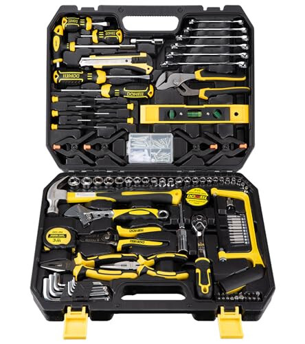 DOWELL Mechanic Tool Set Socket Wrench Auto Repair Tool Set 168-Piece Hand Tool Kit Toolbox Storage Case - 1