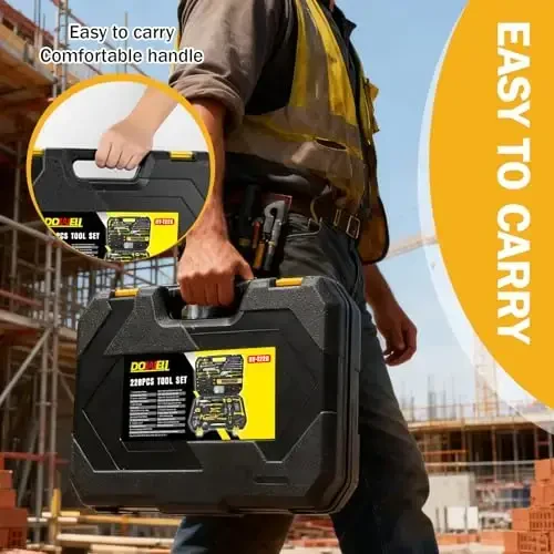 DOWELL Mechanic Tool Set Socket Wrench Auto Repair Tool Set 168-Piece Hand Tool Kit Toolbox Storage Case - 6