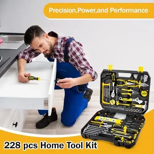 DOWELL Mechanic Tool Set Socket Wrench Auto Repair Tool Set 168-Piece Hand Tool Kit Toolbox Storage Case - 7