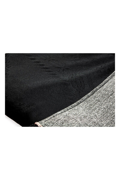 Dowry Boxed Lined Sponge Gift Thick Velvet Prayer Rug Black - 6