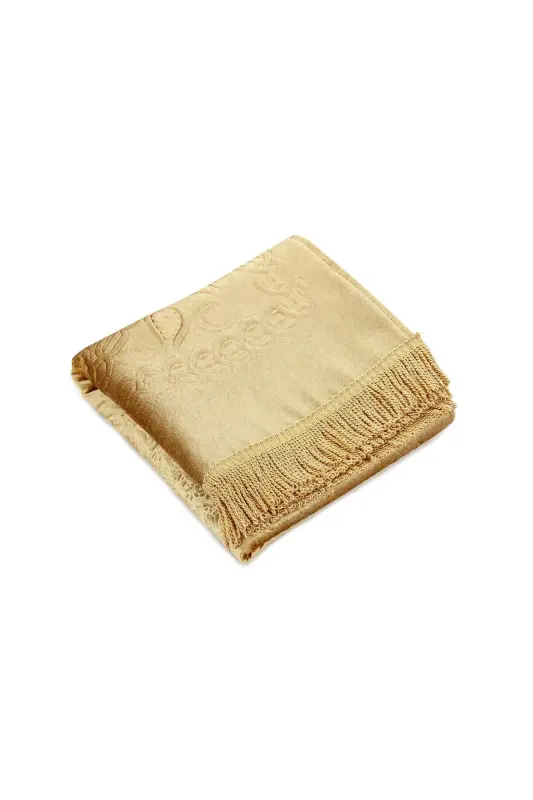 Dowry Boxed Lined Sponge Gift Thick Velvet Prayer Rug Gold-Brown - 10