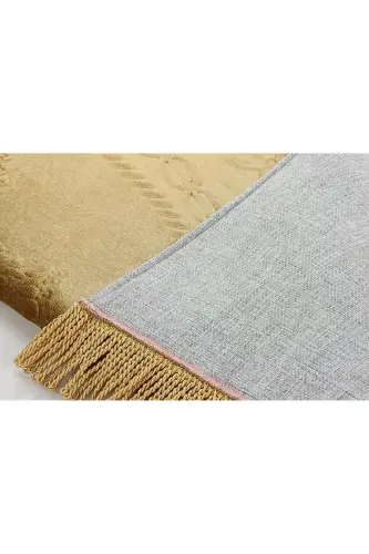 Dowry Boxed Lined Sponge Gift Thick Velvet Prayer Rug Gold-Brown - 13