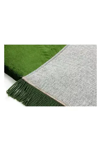 Dowry Boxed Lined Sponge Gift Thick Velvet Prayer Rug Green-Green - 5