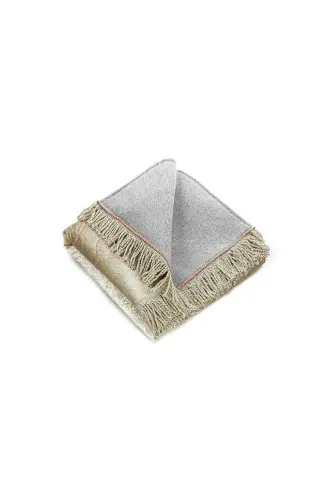 Dowry Boxed Lined Spongy Gift Thick Velvet Prayer Rug Cream-Cream - 5