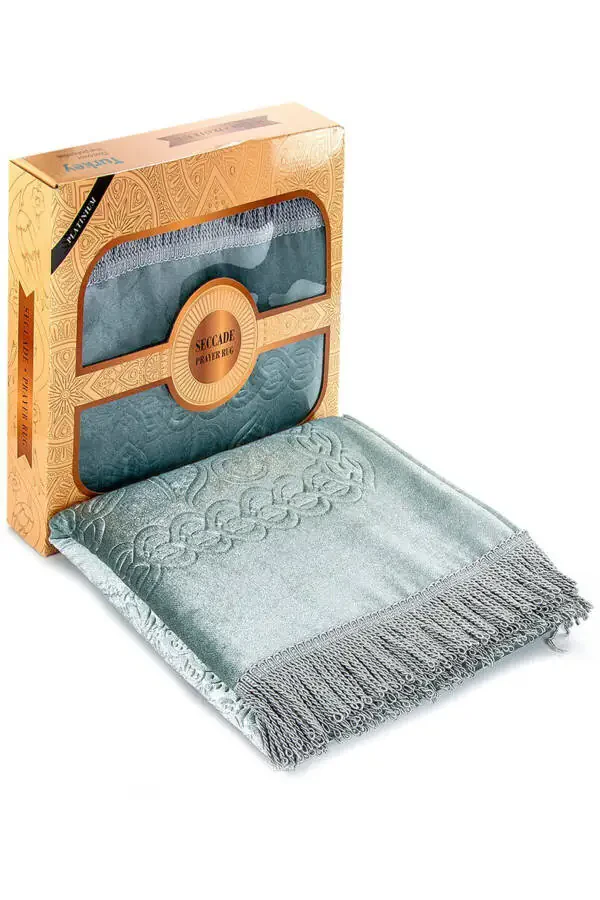 Dowry Gift Boxed Lined Sponge Velvet Carpet Blue - 2
