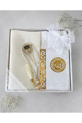 Dowry, Gift, Bridal Set, Quran, Rosary, Dhikr Mat, Prayer Rug Set, Prayer Rug, Gift. - LIFESTYLING (1)