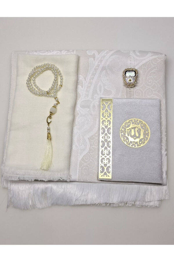 Dowry, Gift, Bridal Set, Quran, Rosary, Dhikr Mat, Prayer Rug Set, Prayer Rug, Gift. - 4