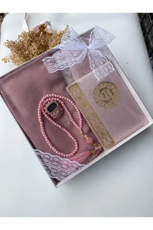Dowry, Gift, Bridal Set, Yasin, Rosary, Prayer Beads, Prayer Rug Set, Prayer Rug, Gift - LIFESTYLING
