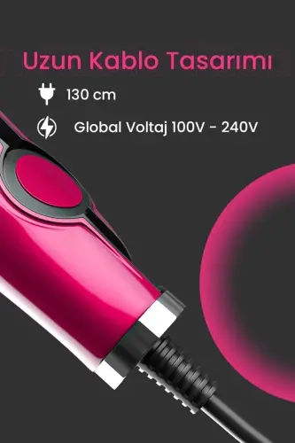 Dp-08 Ceramic Coated Pink Detail Hair Straightener - DEMPOWER (1)