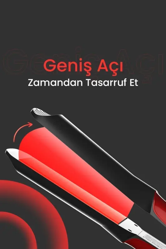 Dp-08 Seramik Kaplı Kırmızı Detay Saç Düzleştirici - Kırmızı - 4