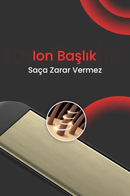Dp-08 Seramik Kaplı Kırmızı Detay Saç Düzleştirici - Kırmızı - 6