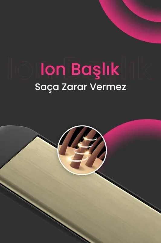 Dp-08 Seramik Kaplı Pembe Detay Saç Düzleştirici - Pembe - 1