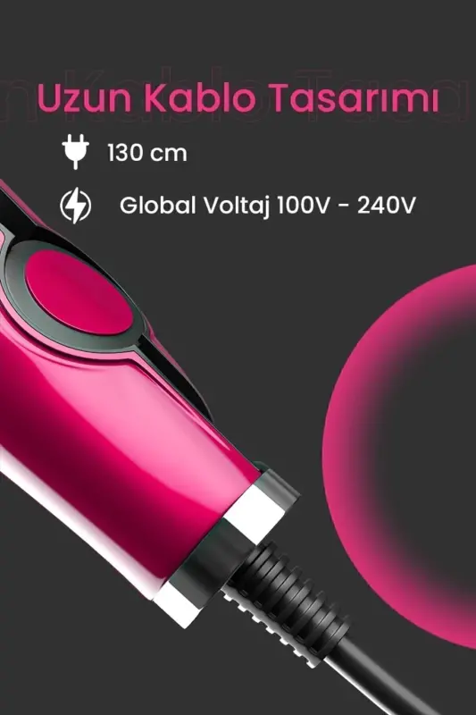 Dp-08 Seramik Kaplı Pembe Detay Saç Düzleştirici - Pembe - 2