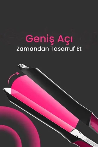 Dp-08 Seramik Kaplı Pembe Detay Saç Düzleştirici - Pembe - 5