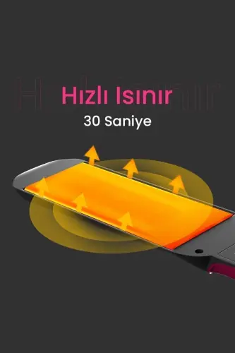 Dp-08 Seramik Kaplı Pembe Detay Saç Düzleştirici - Pembe - 6
