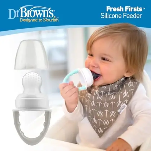 Dr. Brown's Designed to Nourish Fresh Firsts Silicone Feeder, Pink, 1-Pack - 2