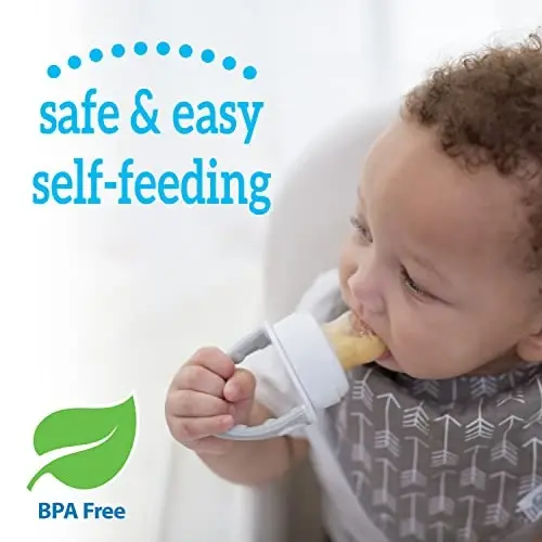 Dr. Brown's Fresh First Silicone Feeder, Mint & Grey, 2 Count - 9