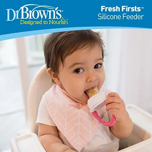 Dr. Brown's Fresh First Silicone Feeder, Mint & Grey, 2 Count - 10