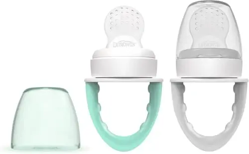 Dr. Brown's Fresh First Silicone Feeder, Mint & Grey, 2 Count (Pack of 12) - DR.