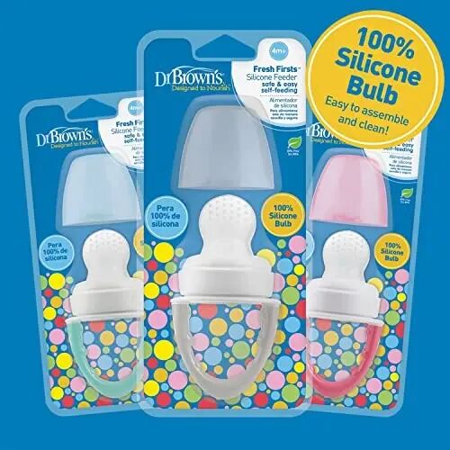 Dr. Brown's Fresh First Silicone Feeder, Mint & Grey, 2 Count (Pack of 12) - DR. (1)