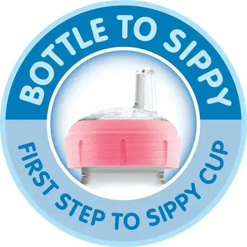 Dr. Brown's Milestones Wide-Neck Sippy Spout Bottle with 100% Silicone Handles, Easy-Grip Handles with Soft Sippy Spout, 9oz/270mL, Green, 1-Pack, 6m+ - 6