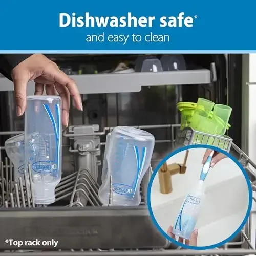 Dr. Brown's Natural Flow Anti-Colic Options+ Narrow Baby Bottle, 4 oz/120 mL, with Level 1 Slow Flow Nipple, Pink, 0m+, 4 Pack - 6