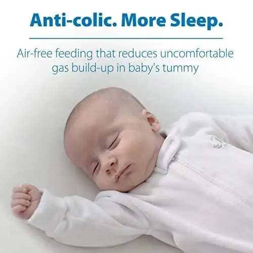 Dr. Brown's Natural Flow Anti-Colic Options+ Tor Baby Bottle, 4 oz/120 mL, Level 1 Sekin Oqimli Emzik bilan, 0m+, 4 ta Butilka - 1