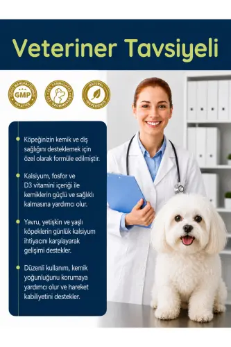 Dr. Natures Itlar uchun Kalsiy Magniy Bo'g'imlarni Qo'llab-quvvatlovchi Oziq-ovqat Qo'shimchasi (75 ta tabletka) - 7