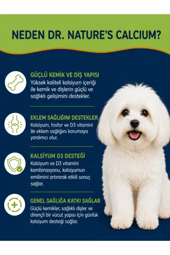Dr. Natures Köpek Kalsiyum Magnezyum Eklem Destekleyici Besin Takviyesi (75 Tablet) - DR. NATURE'S (1)