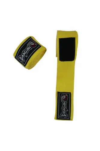 Dragon 83815 5 Metre Elastik Bandaj (ÇİFT) Boks Bandajı Sargı-Sarı - 3