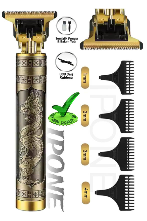 Dragon Çelik Kasa Profesyonel Saç Sakal Ense Çizim Tüm Vücut Tüyü Lazer Öncesi Tıraş Makinesi. - 25